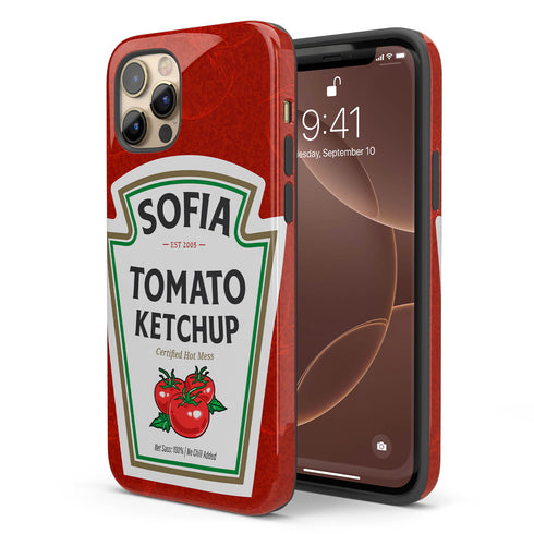Personalized Tomato Hot Ketchup Bottle iPhone Case
